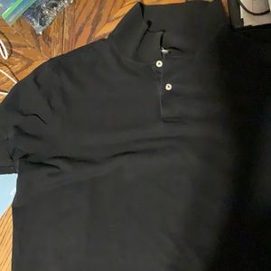 Black basic polo